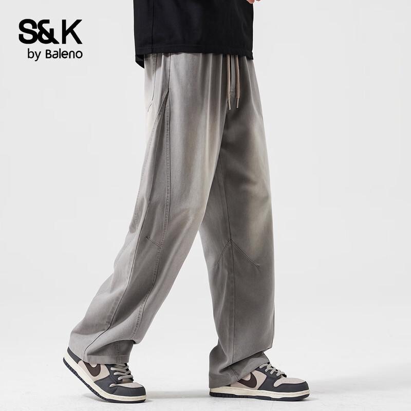 Мужские повседневные брюки Baleno S&K из лиоцелла, свободные, прямые