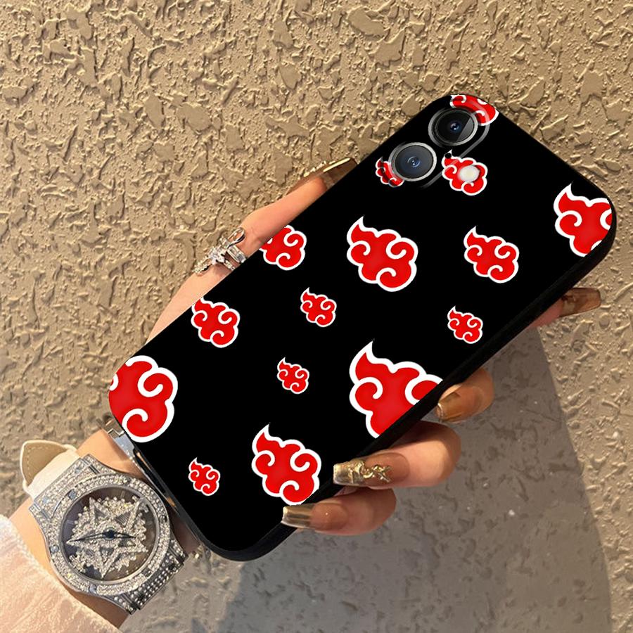 Мягкий задний чехол-бампер для iPhone 7 8 SE X XS XR 12 17Air 14 15 Plus 13 Mini 17 16 Pro Max 11 Акацуки Крутое Облако