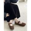 Leather Single Shoes Women's Shoes Flat Retro Mary Jane Shoes