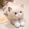 Meowing Calming Plush Kitten Doll, Lying Down Stuffed Animal Toy, Realistic Cat Plushie with Sound for Kids, Cuddly Companion Gift