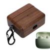 Protective Cover Fit for   Pi8 Wireless   Earbuds Charging Case Hand Polished   Earphone Case Walnut Wood Cover