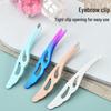 Slanted Tip Feather Clip Eyebrow Tweezer for Plucking & Eyelash Extension