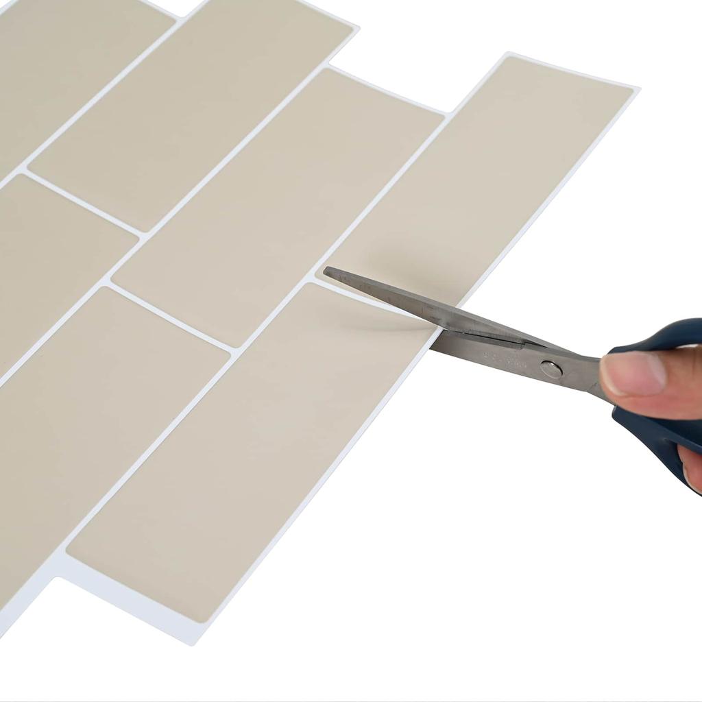Subway Tile 10 pcs Beige 29 x 21 cm Polyurethane and PET