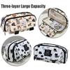 Retro Puppy Pen Bag Cute Cat Stationery Bag High Quality Pen Box Student