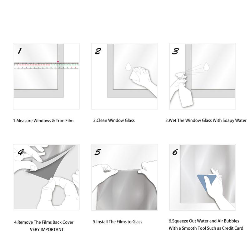 10 м ПВХ оконная наклейка из чистого матового стекла, декоративная домашняя самоклеящаяся пленка для гостиной, туалета, ванной комнаты