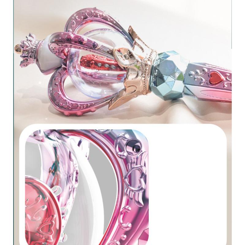 Игрушка-палочка со светодиодной подсветкой, с ручкой из хрустального шара, электрическая светящаяся музыка, вращающаяся мигающая лампа