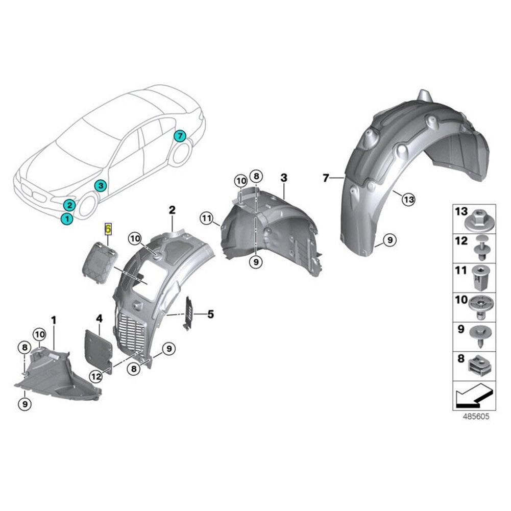 1 шт. Крышка лампы положения 51717340199 Прямая замена