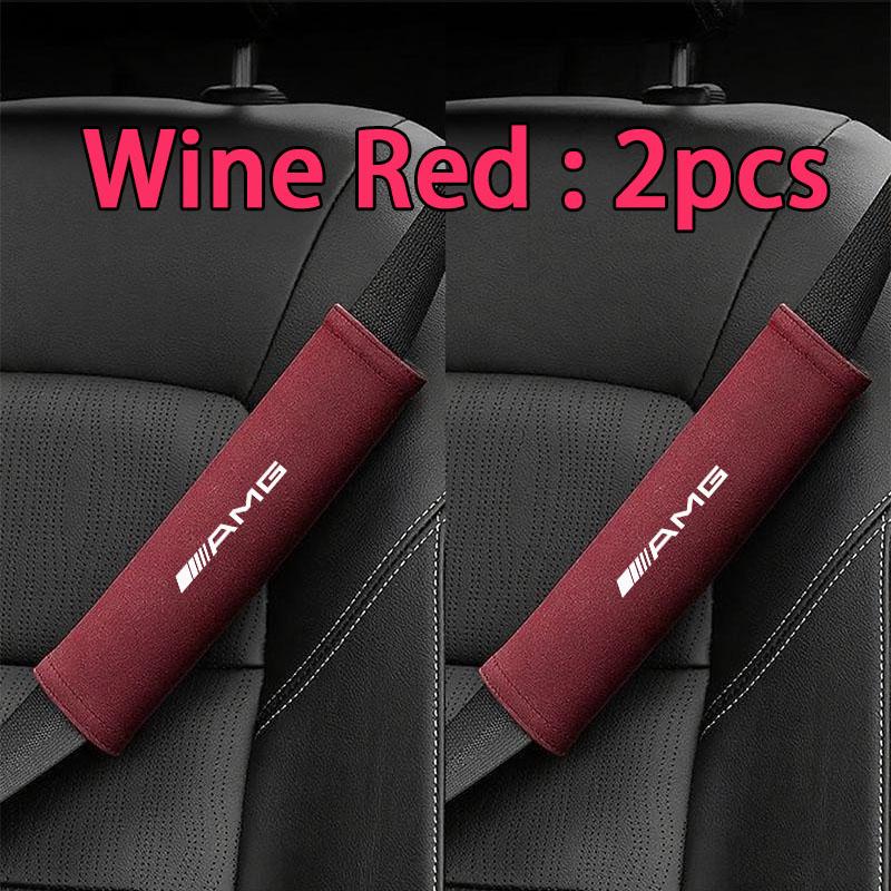 Suede Car Seat Belt Cushion-Shoulder Pad,Fit,Comfortable,car accessories,for Mercedes Benz AMG W203 W206 W220 W205 W140 W169
