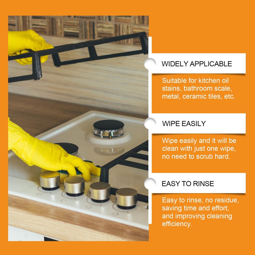 Kitchen Cooktop Stains And Oil Stains And Polishes Surfaces With Multi-functional Cleaner