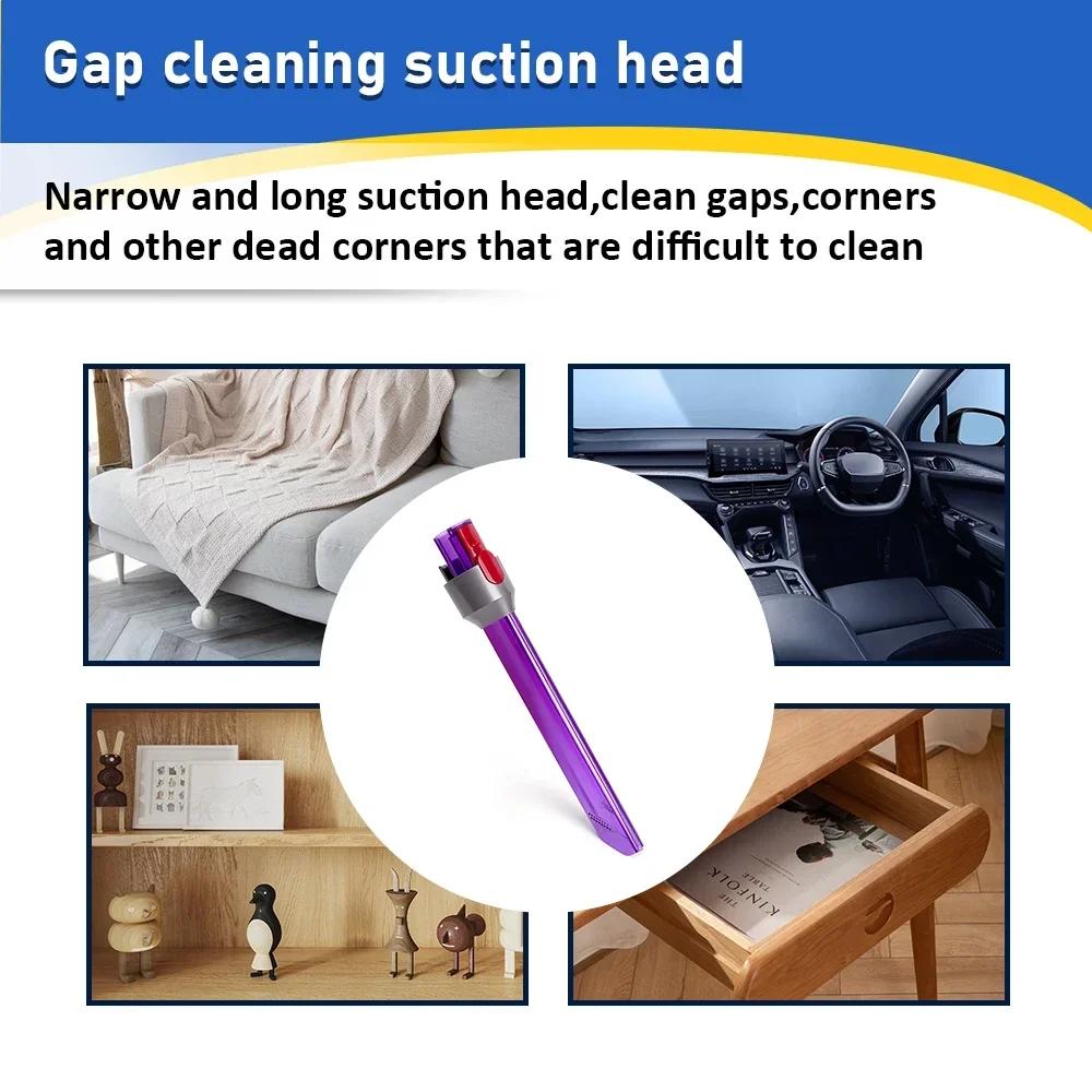 Crevice Nozzle Tool For Dyson V7 V8 V10 V11 V15 Cordless Vacuum Cleaner Floor Cleaning Parts LED Light Pipe Nozzle Accessories