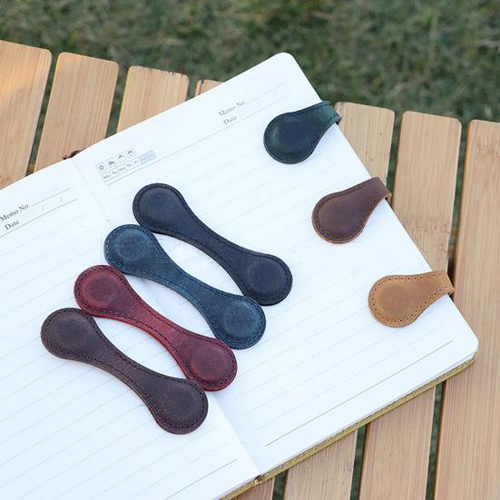 Кожаные магнитные закладки с сильной адсорбцией, винтажные мотивирующие маркеры для текстовых книг