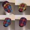 Retro Check Pattern Flat Cap For Fall Winter Fashion Statement