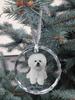 Bichon Frise, Bichon Tenerife – Crystal bauble with a photo, dog photo in crystal | Art-Dog