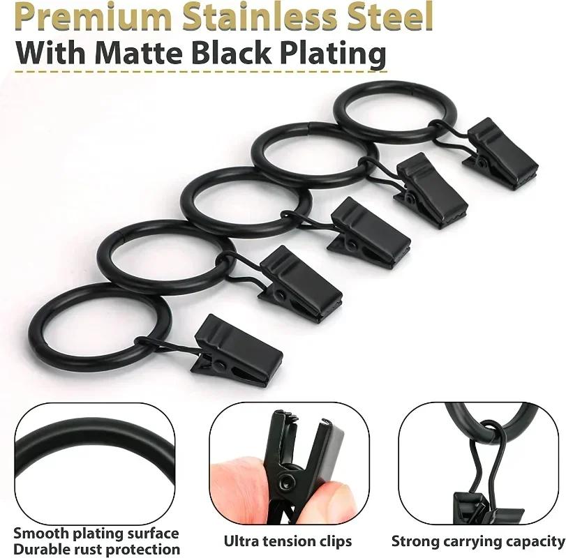 10 шт., зажимы для штор, металлические декоративные, нержавеющие, для штор, занавесок, подвесных колец, крючков для одежды, вешалок