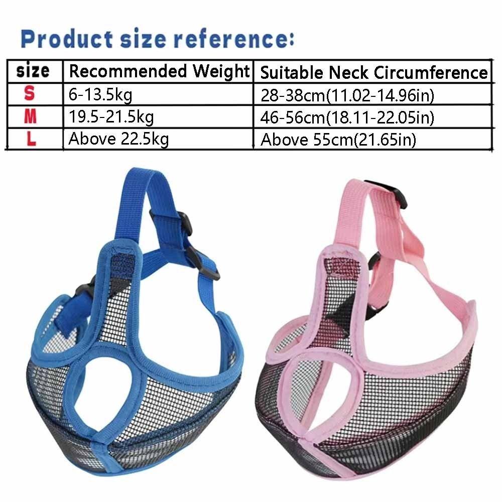 Adjustable Buckle Dog Mouth Cover Soft Mesh Bulldog Mouth Mask Pet Mouth Cover  Outdoor Activities
