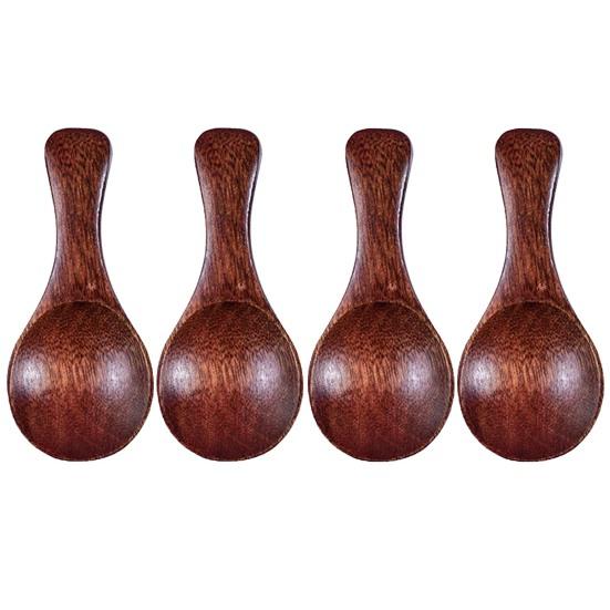 4 шт./компл. с короткой ручкой, гладкие пищевые детские ложки, мини-кухонные приправы для специй, деревянные ложки, кухня