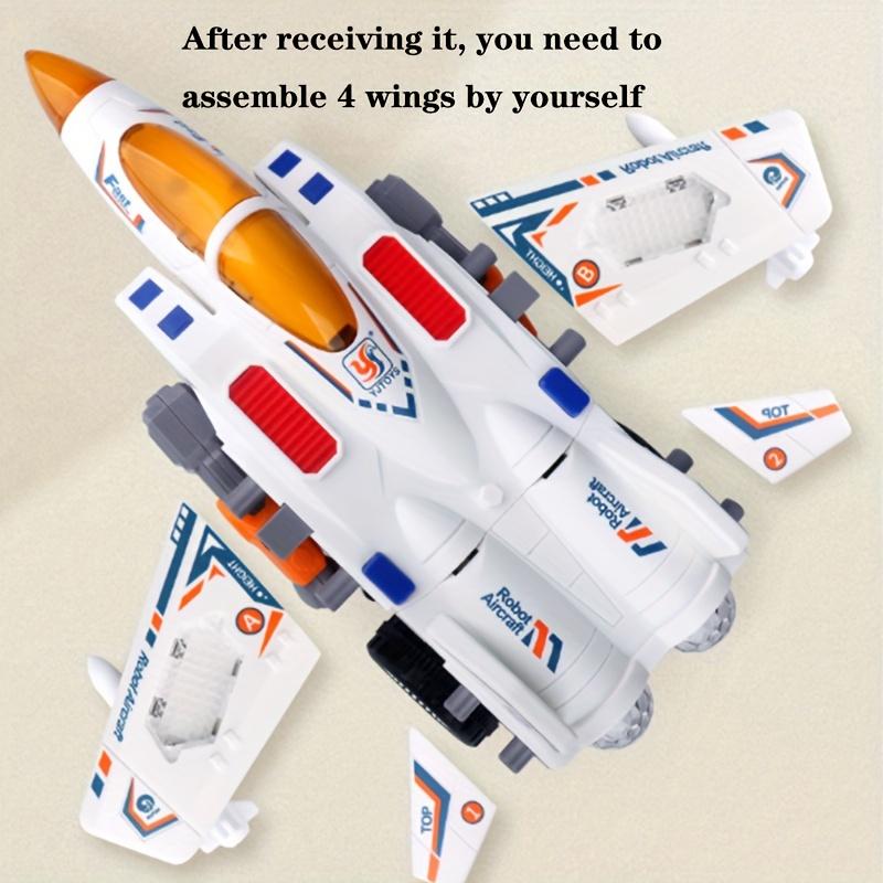 2 в 1 трансформируемый танк-робот игрушка с музыкой и огнями электрический универсальный гоночный автомобиль истребитель подарок на день рождения Хэллоуин для мальчиков