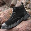 Новейшие итальянские мужские ботинки из коровьей замши, ботильоны из натуральной кожи, мужская обувь, повседневная кожаная обувь, удобные короткие ботинки на шнуровке для мужчин