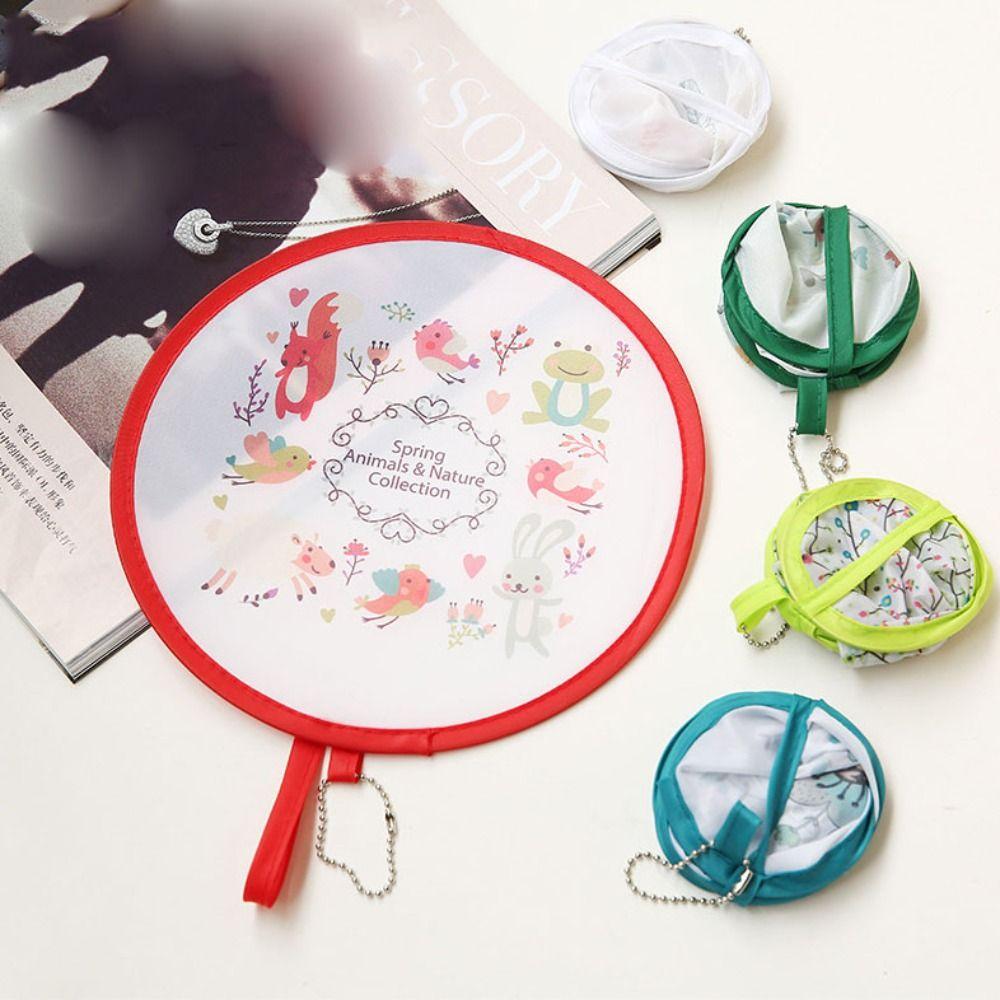 Портативный мультяшный складной веер прочный мини карманный вентилятор креативный ручной круглый веер для мужчин