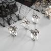 Ring set Antique Silver Craftsmanship Dark and sweet cool style outfit with atmospheric accessories