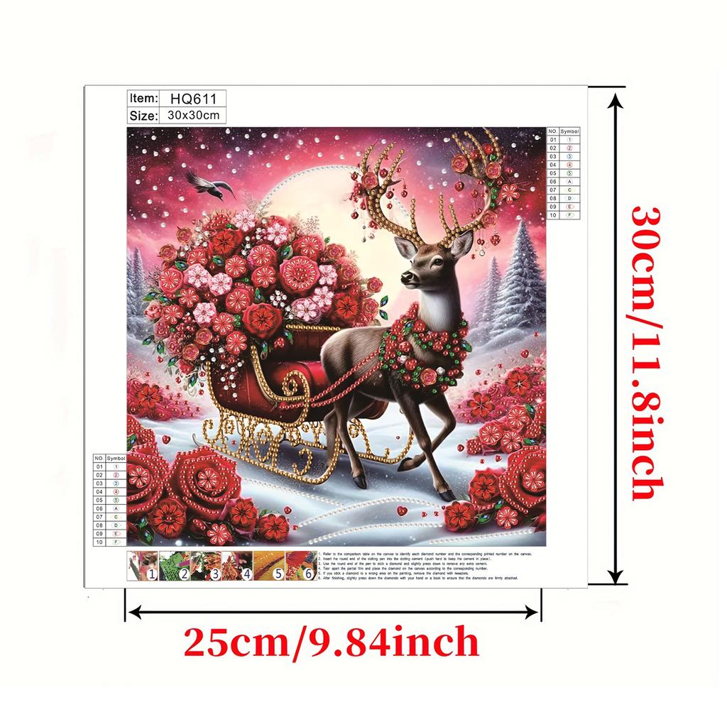 Animal Special Shaped 5D DIY Partial Drill Diamond Painting Kits for Adults Home Wall Decor Diamond Dots Paintings 30X30CM