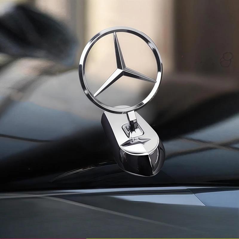Эмблема Значок Капот Авто Передний Хромированный Логотип Роскошное Хромирование Для Mercedes Benz Капот с Крылом C200 R300 E260 S450 S350