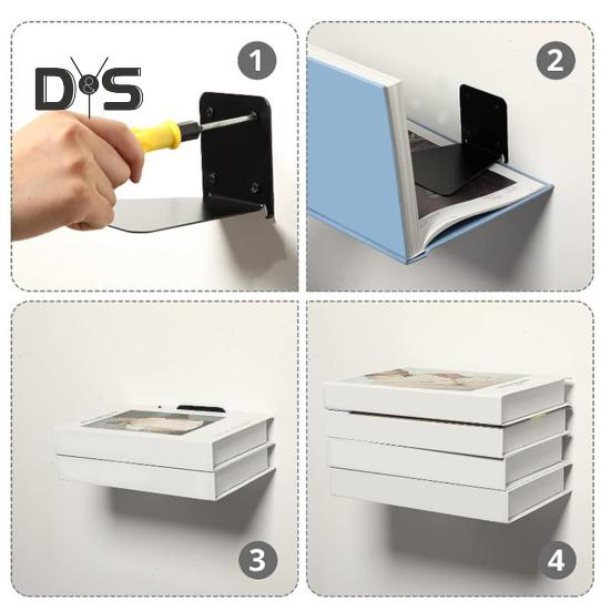 Невидимая плавающая книжная полка, настенные книжные полки для книг, растений, DVD-дисков, настенный железный органайзер для домашнего офиса, класса