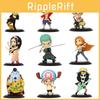 Exquisite Pvc One Piece Anime Model Figurines Featuring Luffy Zoro Nami Perfect For Cake Decorations