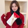 New Christmas Gift Cute Red Scarf Women's Winter New Warm and Versatile New Year's Day Plush Scarf