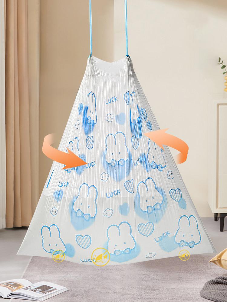 100 Pcs Cartoon Print Household High Quality Disposable Trash Pouch Kitchen Storage Garbage Bags Cleaning Waste Bag Plastic Bag