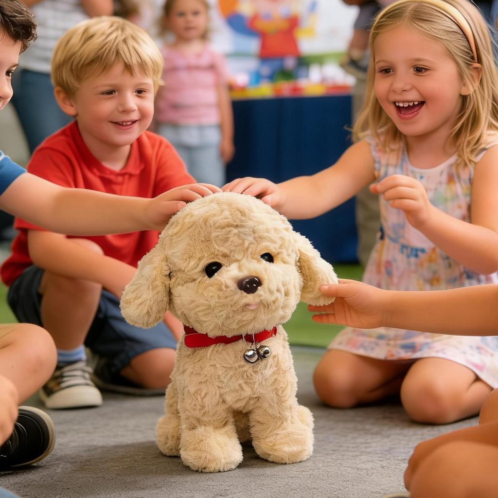 Robot Puppy Dog Interactive Robot Puppy Plush Toy - Realistic Moving, Talking Electronic Pet Dogs for Kids, Boys, Girls, Teens