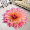 3D Цветочный Ковер Абсорбирующий Быстросохнущий Неправильной Формы Плюшевый Цветочный Напольный Коврик Моющийся Нескользящий Ковер для Гостиной Спальни Ванной Комнаты Кухни Декоративный