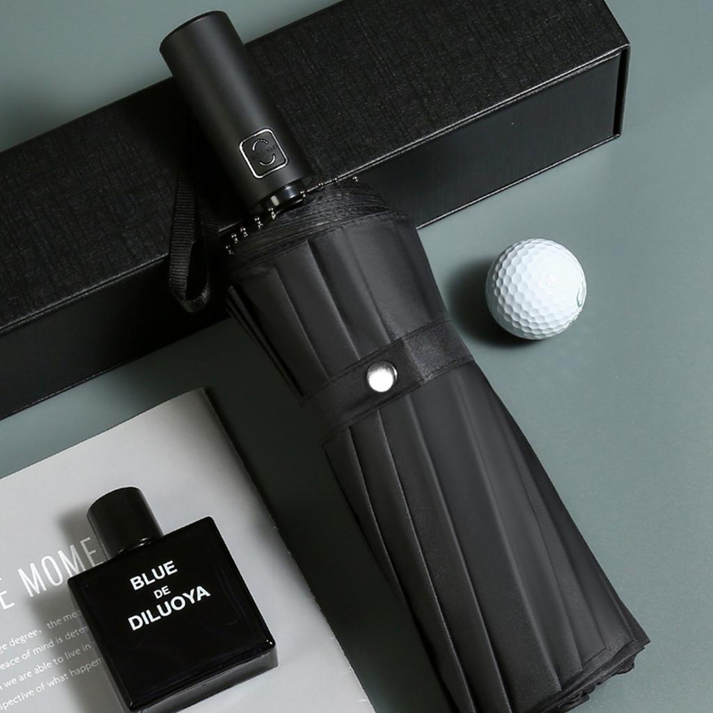 16Ribs Large Strong Fully Automatic UV Umbrella Folding Rain Men Women Luxury Business Male Umbrella Windproof