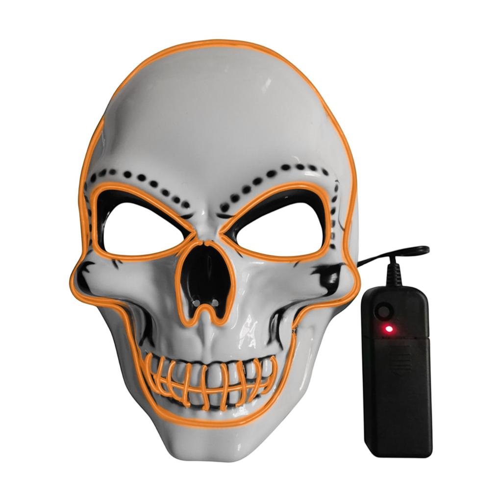PVC Whites Skulls Mask Led Mask Halloween Luminous Mask Holiday Party Luminous Cold Light Masks