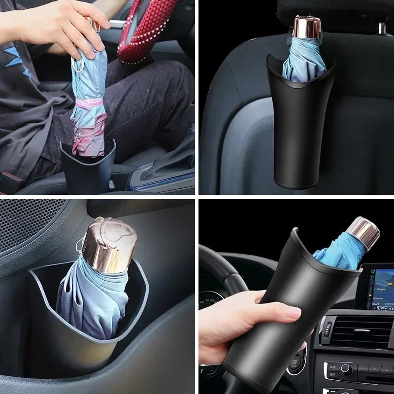 Car Umbrella Rack Barrel Storage Box Waterproof Hanging Box Black Can Kettle Plastic Rack Storage Trash Umbrella Barrel Tools