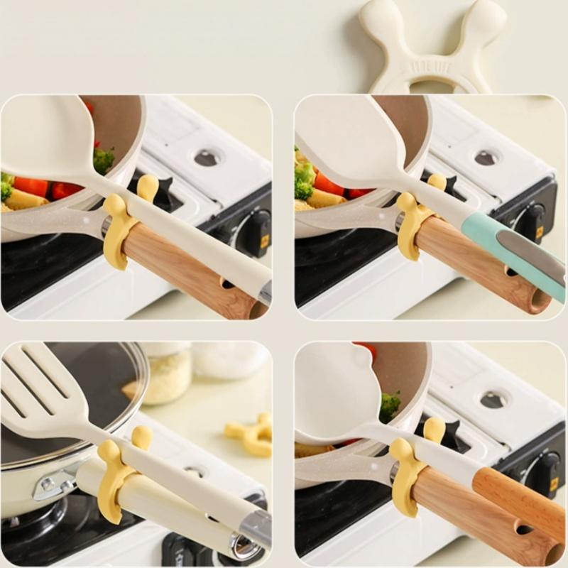 Deer Ear Shaped Spoon Rack,Placement of Kitchen Utensils,Save Countertop Space,Suitable for 99% Shovel Handle, High Elasticity