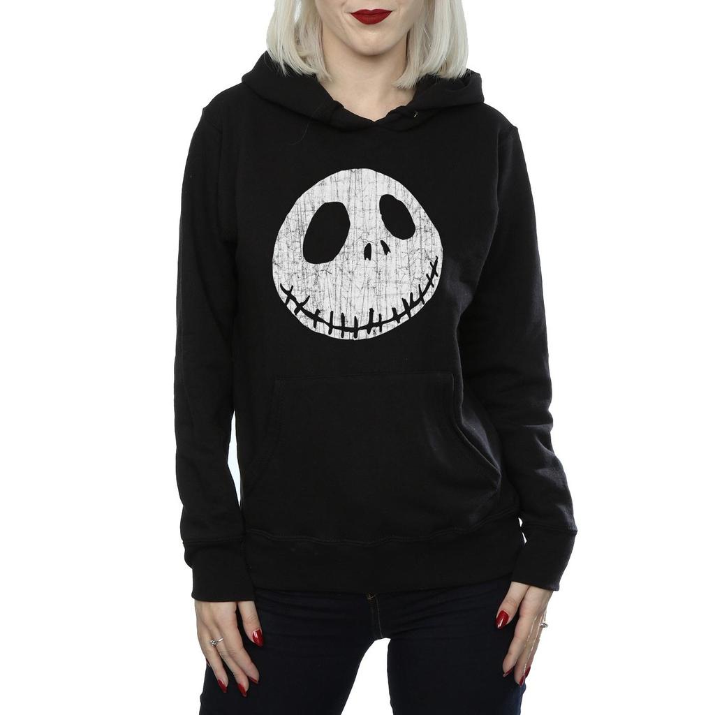 Disney Womens/Ladies Nightmare Before Christmas Jack Cracked Face Hoodie