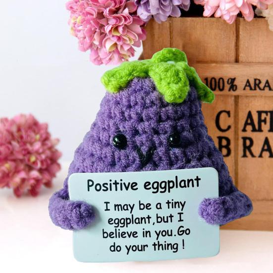 Вязаная игрушка из фруктовой шерсти, украшение, очаровательный внешний вид, яркий цвет, поощрение, эмоциональная поддержка, забавная мини-вязаная крючком кукла