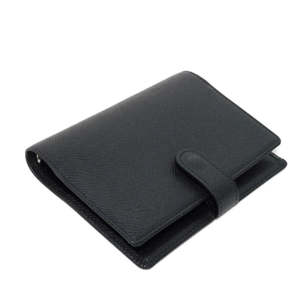 Б/у 12564 Agenda PM R20426 8001 LV логотип темно-серый ежедневник с 6-дырочным кардхолдером Vuitton Taiga Ardoise Мужской от