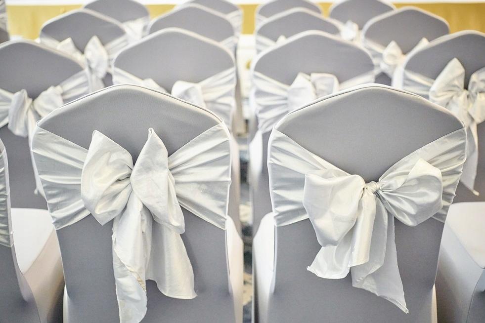 Grey Chair Cover Premium Banquet