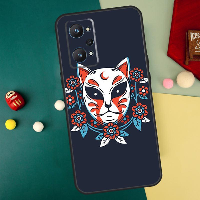 Samurai Oni Mask For Realme C75 C61 C67 C63 C71 C55 C51 C65 C53 GT6 GT7 15 Pro 10 11 12 13 14 Pro Plus Case