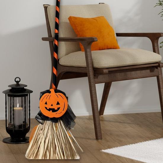 Парящая метла на Хэллоуин высотой 31,5 дюйма, электрическая метла ведьмы, анимированная танцующая метла с LED-подсветкой для домашнего напольного декора