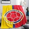 Colombia football Printed Flannel Blanket, soft throw for bedroom sofa, washable,soccer fan merchandise, great gift.