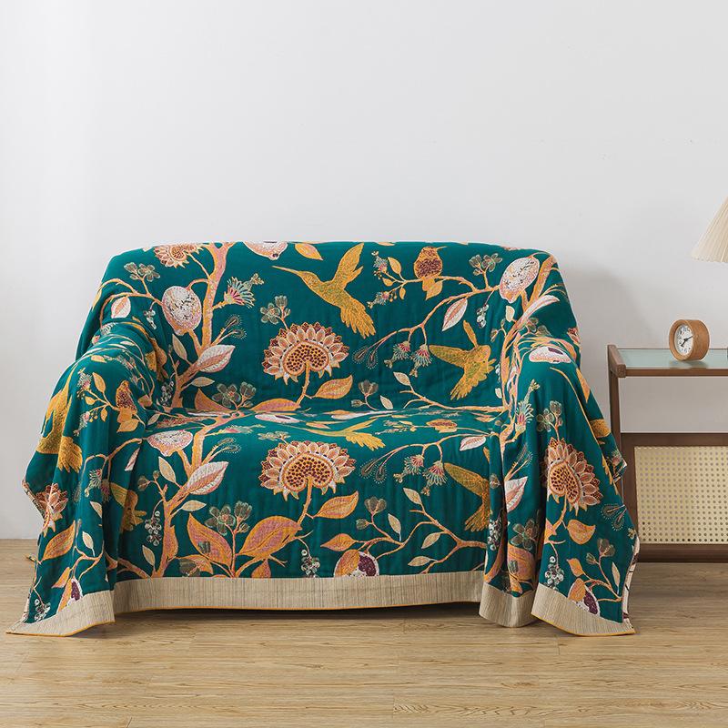 Летний дом Многослойный хлопковый марлевый плед-полотенце Одеяло Покрывало для дома Кровать Взрослое Парное Покрывало для дивана-кровати