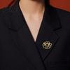 Multi-purpose Brooch Women Smooth Surface Hollow Sun Flower Design Lapel