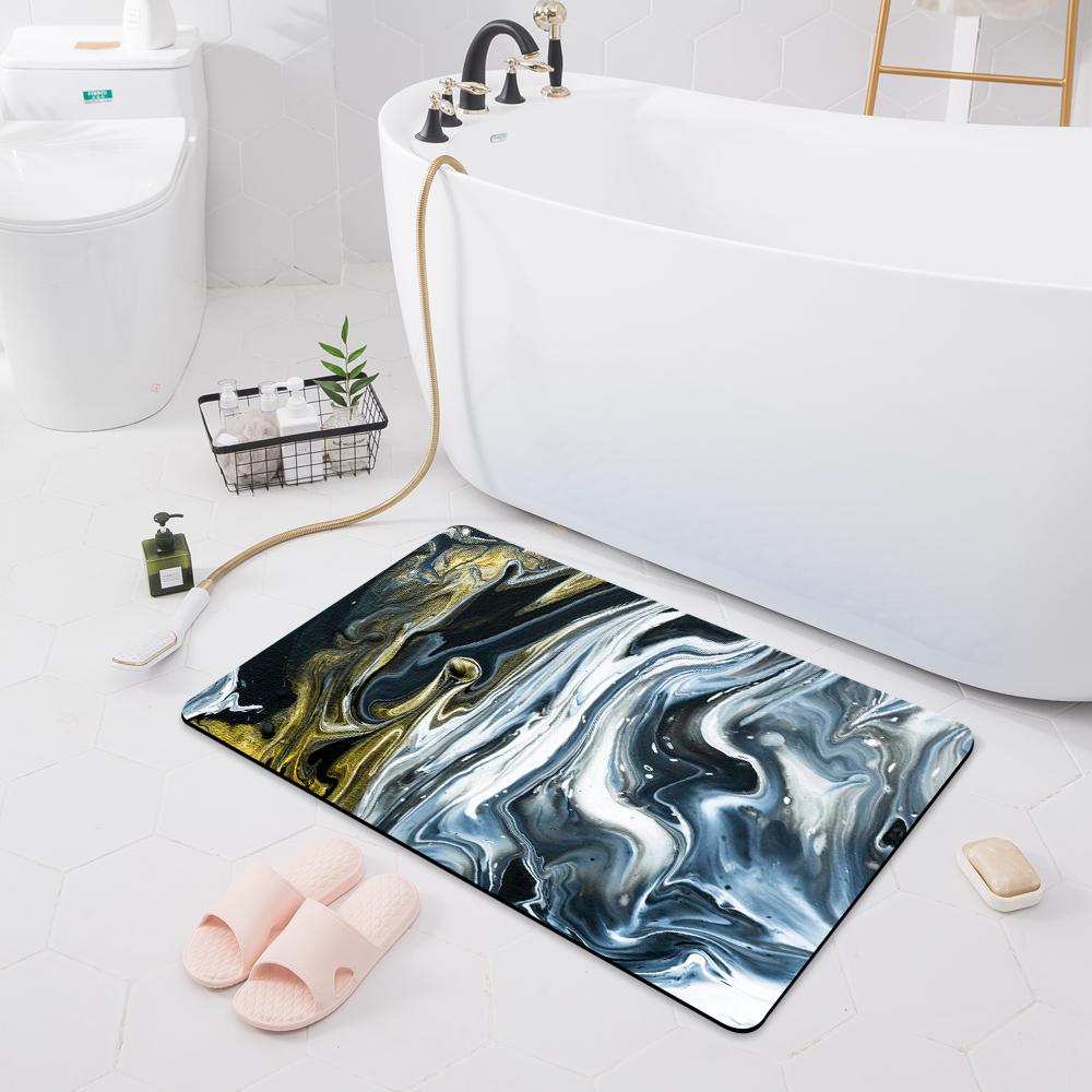 Absorbent Non-slip Mat Door Mat Bathroom Toilet Floor Shower Room Bathtub Rug Modern Kitchen Rug