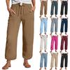Women's Pants Fashion Casual Pants Solid Color Drawstring High Waist Pants With Pockets