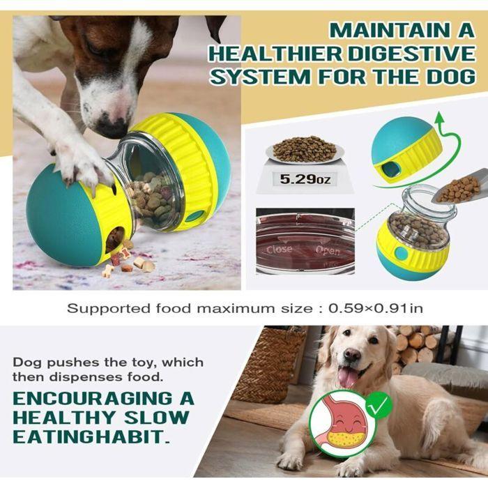 Jouet interactif indestructible pour chien, distributeur de friandises, alimentation lente pour races mordantes