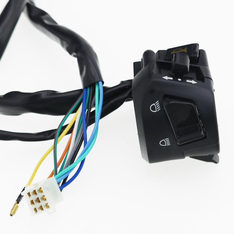 Переключатель управления рулем LMoDri 7/8 "22 мм, переключатели на руле мотоцикла с звуковым сигналом поворота, управление дальним ближним светом с