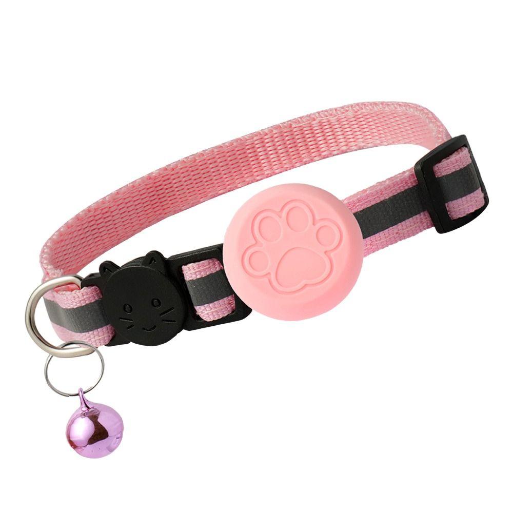 Adjustable Locator Holder Collar Reflective Strip Puppy Collar for AirTag Cat Puppies